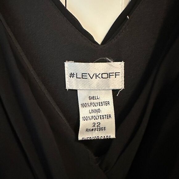 Bridesmaid Black Floor Length Dress Sleeveless Side Zip V Neck - Picture 5 of 7